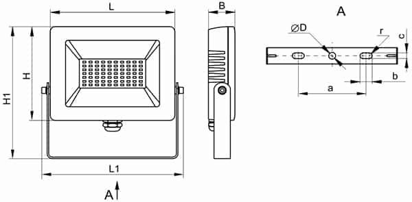 Прожектор LED TV-302